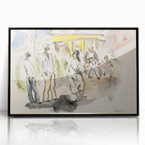 Modern Wall Art - Casual Street Scene | Lighthearted Social Decor