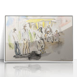 Modern Wall Art - Casual Street Scene | Lighthearted Social Decor