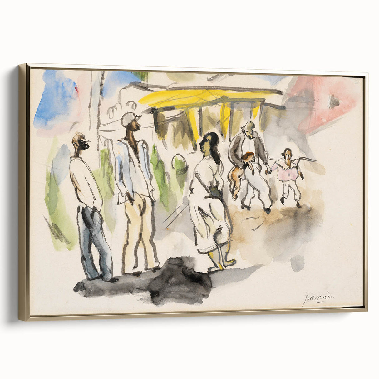Modern Wall Art - Casual Street Scene | Lighthearted Social Decor