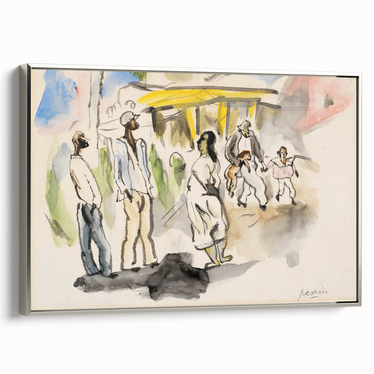 Modern Wall Art - Casual Street Scene | Lighthearted Social Decor