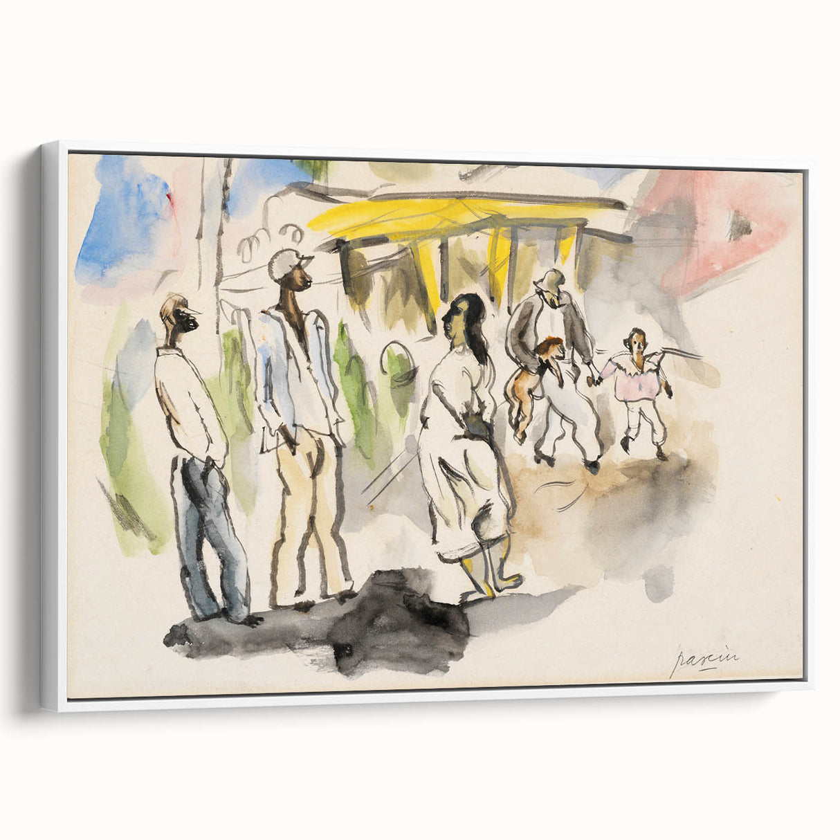 Modern Wall Art - Casual Street Scene | Lighthearted Social Decor