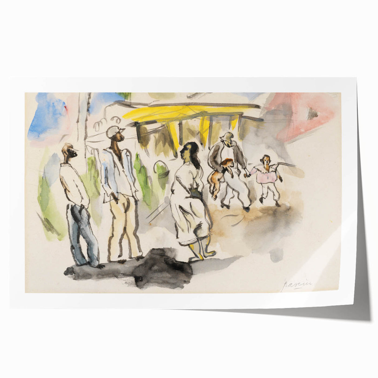 Modern Wall Art - Casual Street Scene | Lighthearted Social Decor