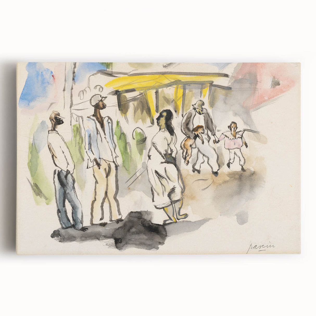 Modern Wall Art - Casual Street Scene | Lighthearted Social Decor