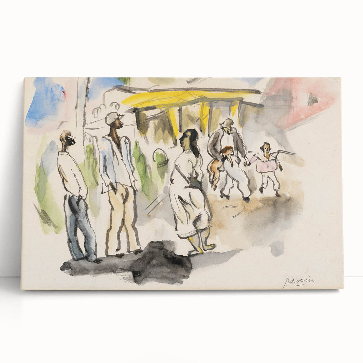 Modern Wall Art - Casual Street Scene | Lighthearted Social Decor