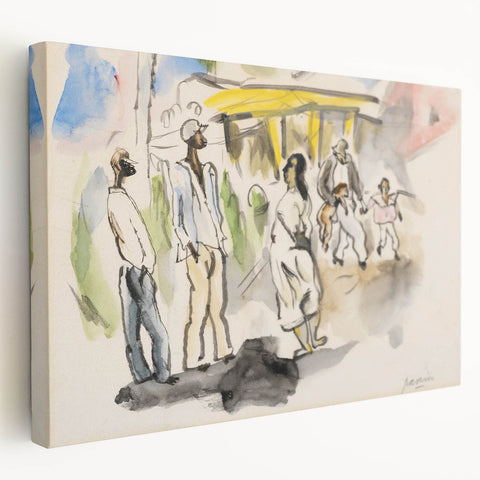 Modern Wall Art - Casual Street Scene | Lighthearted Social Decor