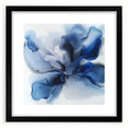 Large Abstract Canvas Wall Art - Modern Blue Flower for Living Room