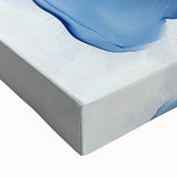 Large Abstract Canvas Wall Art - Modern Blue Flower for Living Room