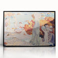Modern Wall Art - Serene Beach Scene with Bathers | Coastal Decor
