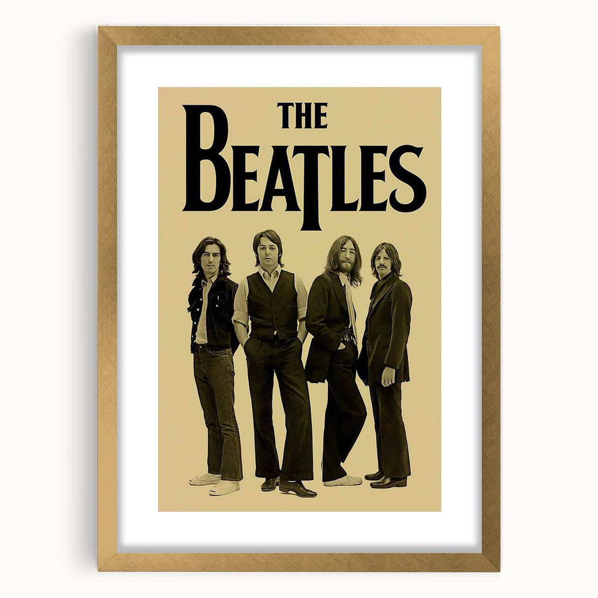 The Beatles Retro Wall Art - Vintage Music Poster, Classic Band Art