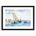 Modern Wall Art - Serene Marine Scene with Boats | Coastal Decor
