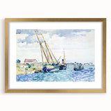 Modern Wall Art - Serene Marine Scene with Boats | Coastal Decor