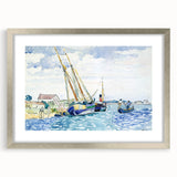 Modern Wall Art - Serene Marine Scene with Boats | Coastal Decor