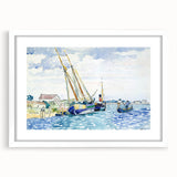 Modern Wall Art - Serene Marine Scene with Boats | Coastal Decor