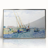 Modern Wall Art - Serene Marine Scene with Boats | Coastal Decor