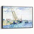 Modern Wall Art - Serene Marine Scene with Boats | Coastal Decor