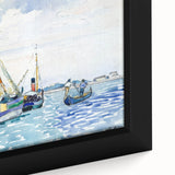 Modern Wall Art - Serene Marine Scene with Boats | Coastal Decor