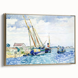 Modern Wall Art - Serene Marine Scene with Boats | Coastal Decor