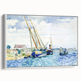 Modern Wall Art - Serene Marine Scene with Boats | Coastal Decor