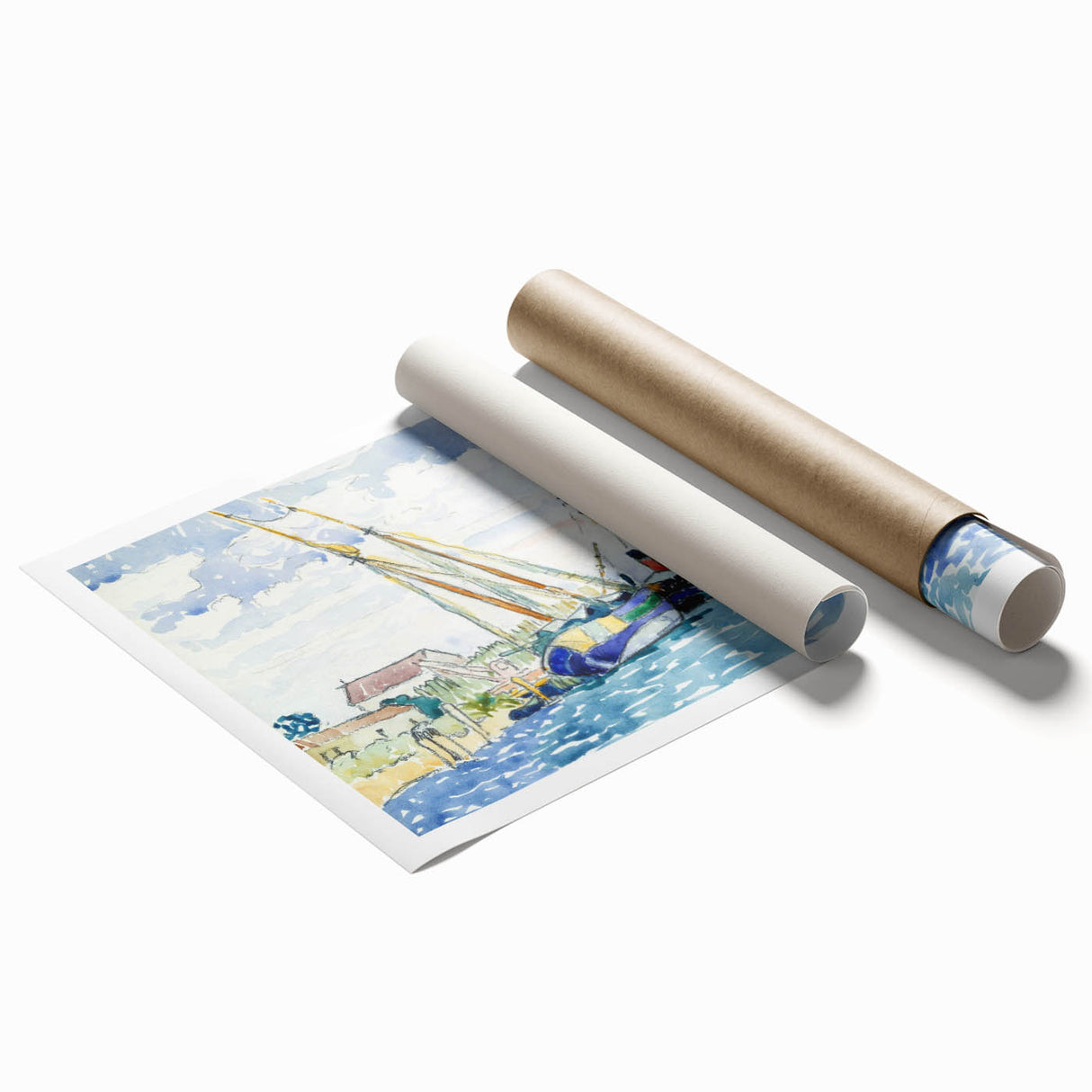 Modern Wall Art - Serene Marine Scene with Boats | Coastal Decor