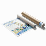 Modern Wall Art - Serene Marine Scene with Boats | Coastal Decor