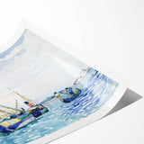Modern Wall Art - Serene Marine Scene with Boats | Coastal Decor