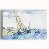 Modern Wall Art - Serene Marine Scene with Boats | Coastal Decor