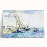 Modern Wall Art - Serene Marine Scene with Boats | Coastal Decor