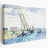 Modern Wall Art - Serene Marine Scene with Boats | Coastal Decor