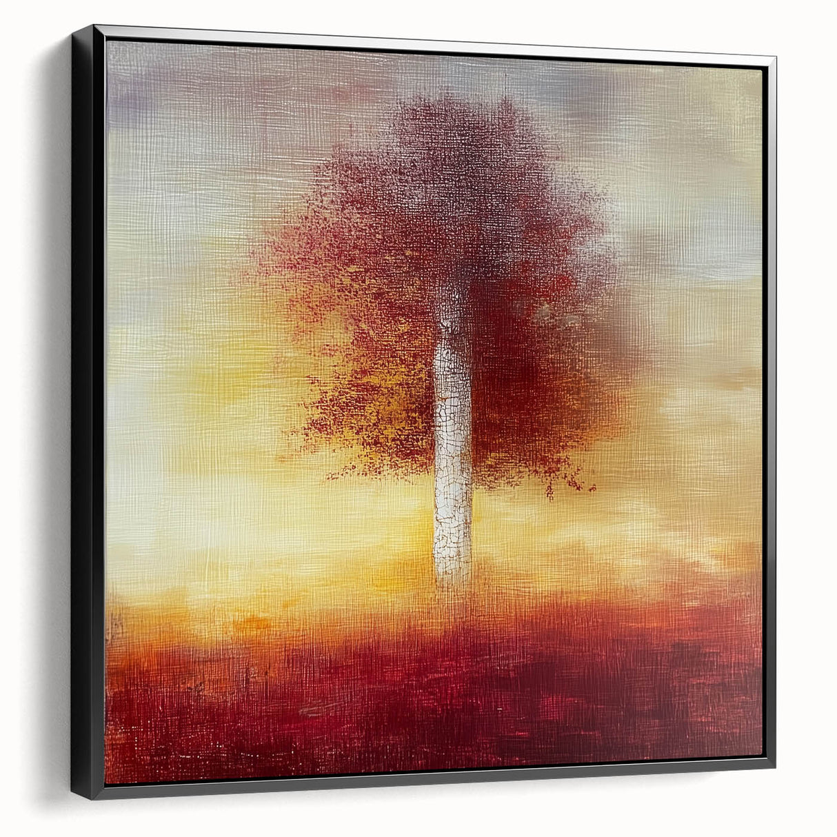 Abstract Canvas Wall Art - Autumn Tree Print for Living Room