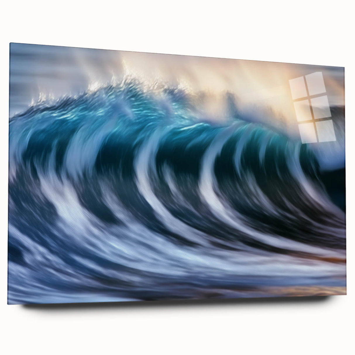 Crashing Wave Light – Dynamic Coastal Abstract Motion Wall Art