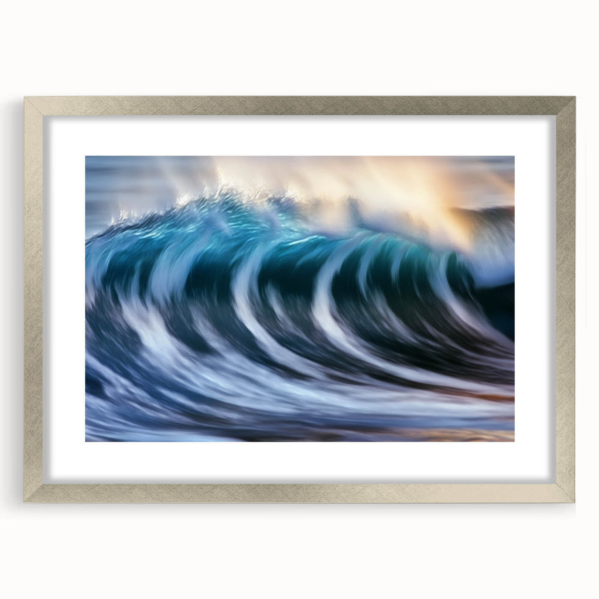 Crashing Wave Light – Dynamic Coastal Abstract Motion Wall Art