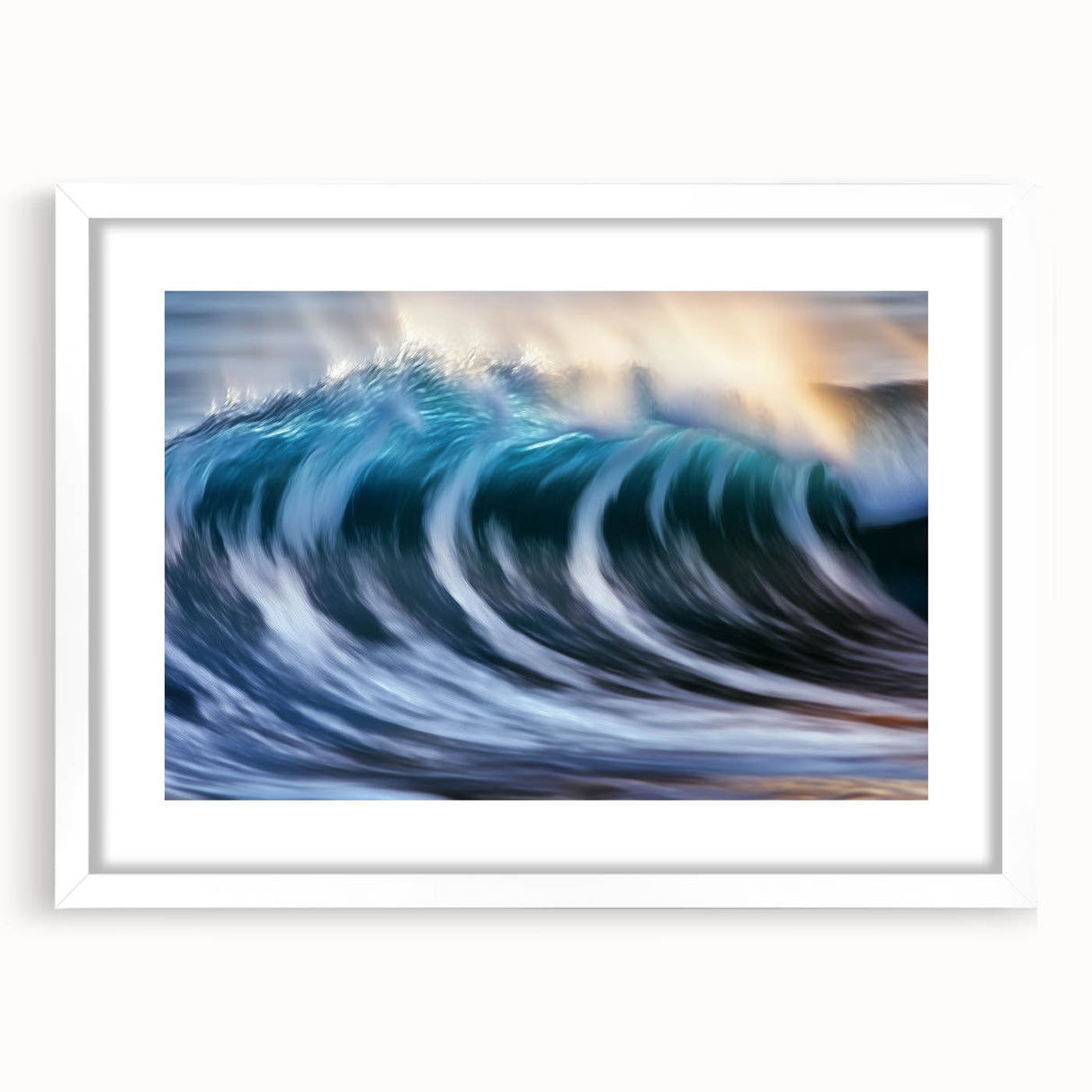 Crashing Wave Light – Dynamic Coastal Abstract Motion Wall Art