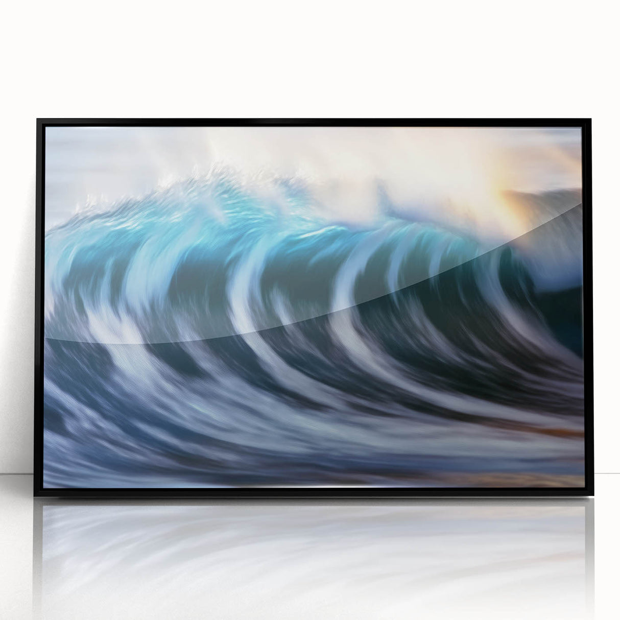 Crashing Wave Light – Dynamic Coastal Abstract Motion Wall Art