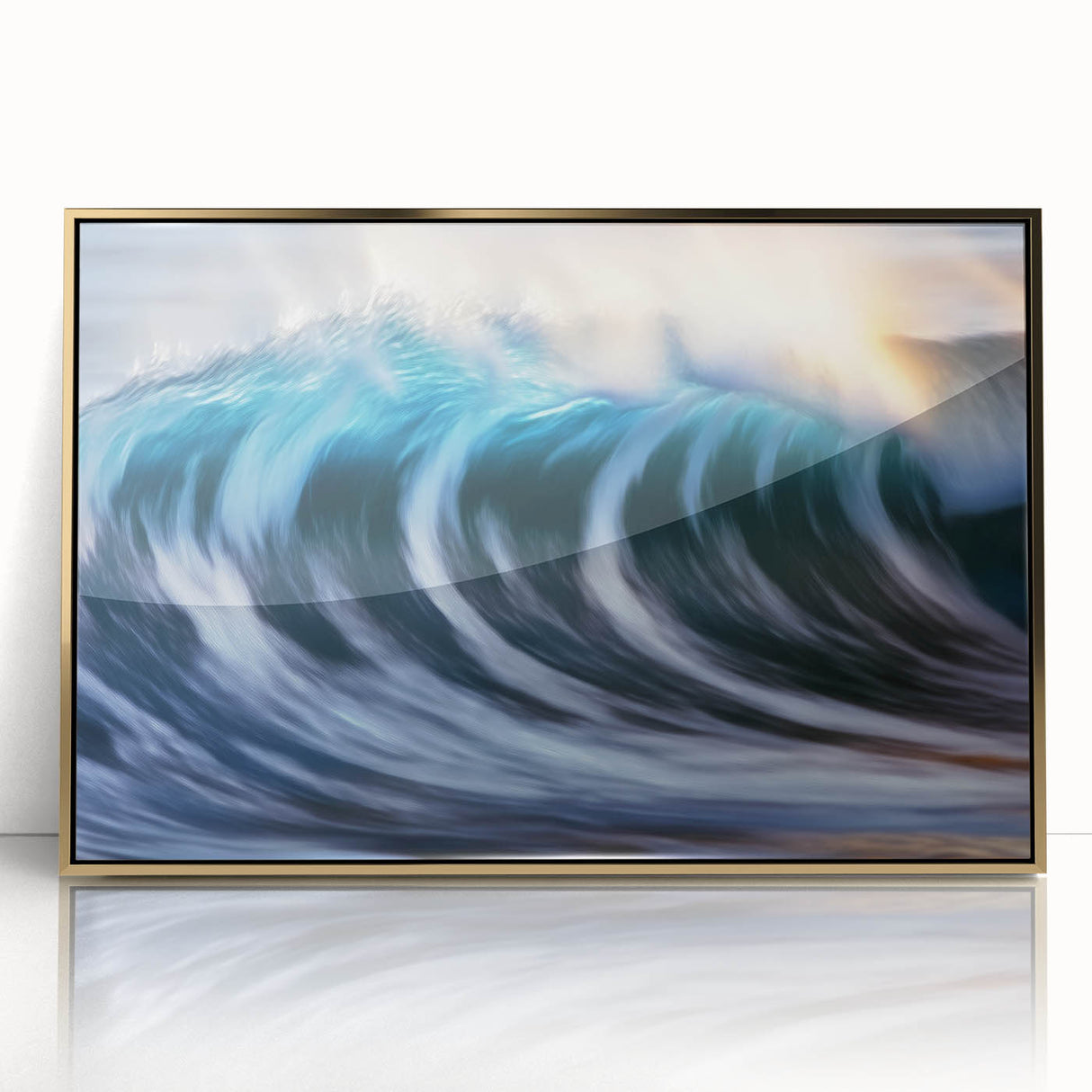 Crashing Wave Light – Dynamic Coastal Abstract Motion Wall Art