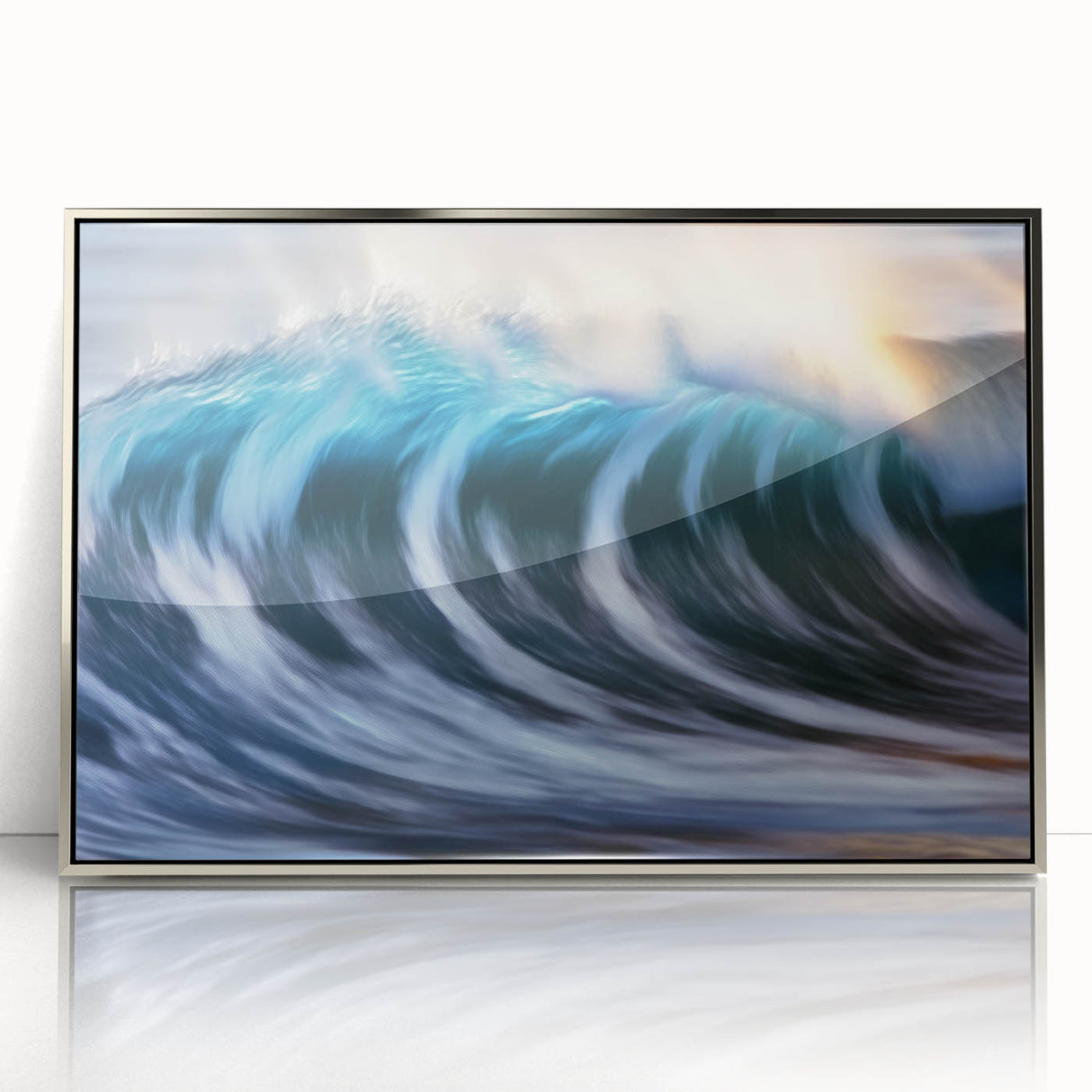 Crashing Wave Light – Dynamic Coastal Abstract Motion Wall Art