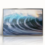 Crashing Wave Light – Dynamic Coastal Abstract Motion Wall Art