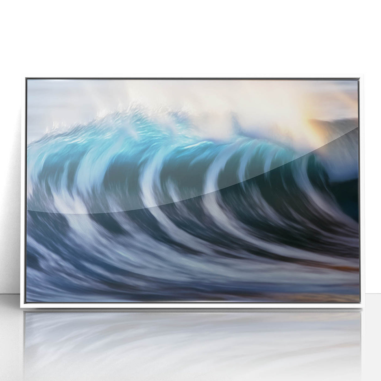 Crashing Wave Light – Dynamic Coastal Abstract Motion Wall Art