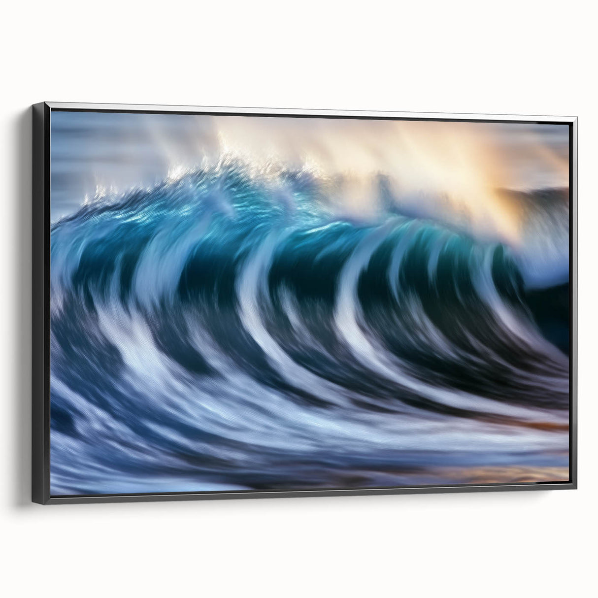 Crashing Wave Light – Dynamic Coastal Abstract Motion Wall Art