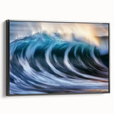 Crashing Wave Light – Dynamic Coastal Abstract Motion Wall Art