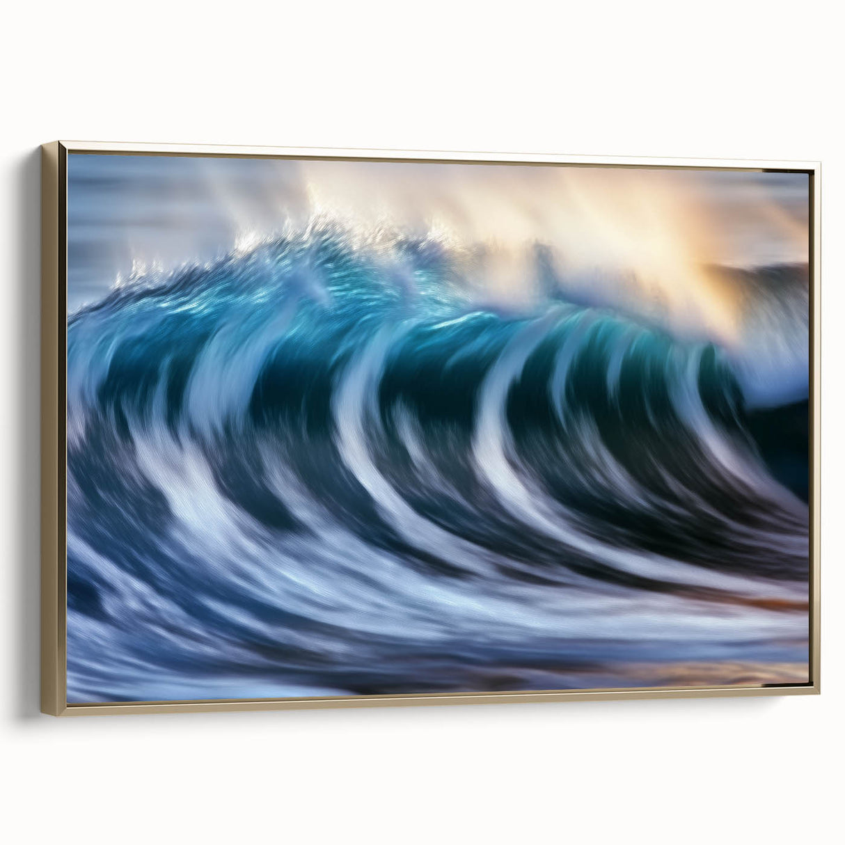 Crashing Wave Light – Dynamic Coastal Abstract Motion Wall Art