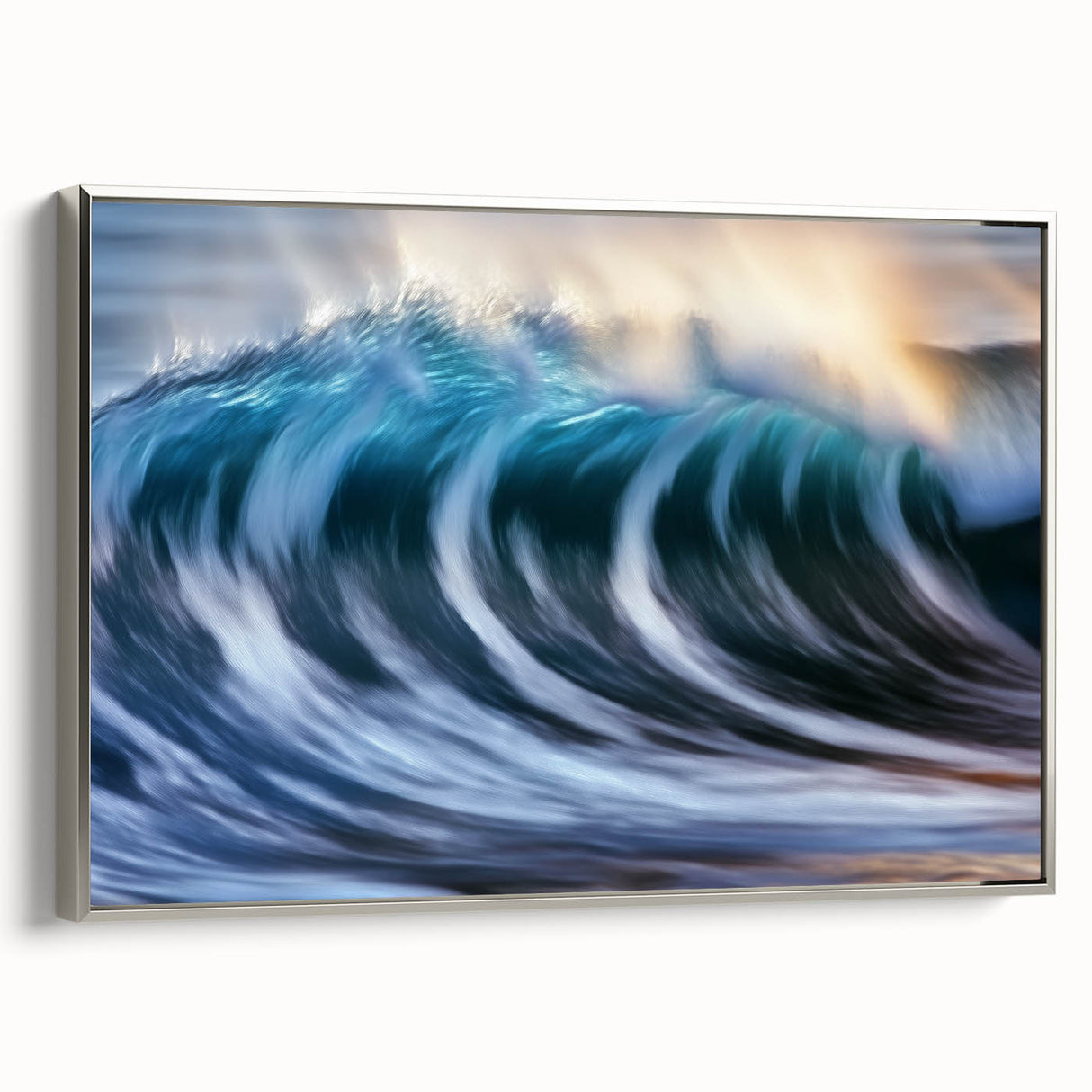 Crashing Wave Light – Dynamic Coastal Abstract Motion Wall Art