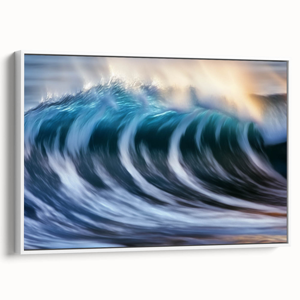 Crashing Wave Light – Dynamic Coastal Abstract Motion Wall Art