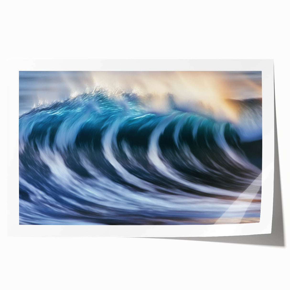 Crashing Wave Light – Dynamic Coastal Abstract Motion Wall Art
