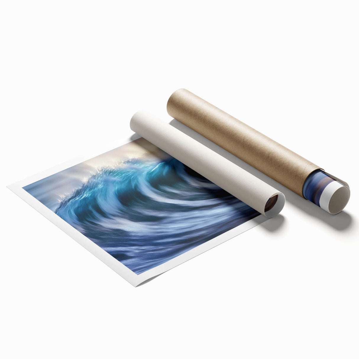 Crashing Wave Light – Dynamic Coastal Abstract Motion Wall Art