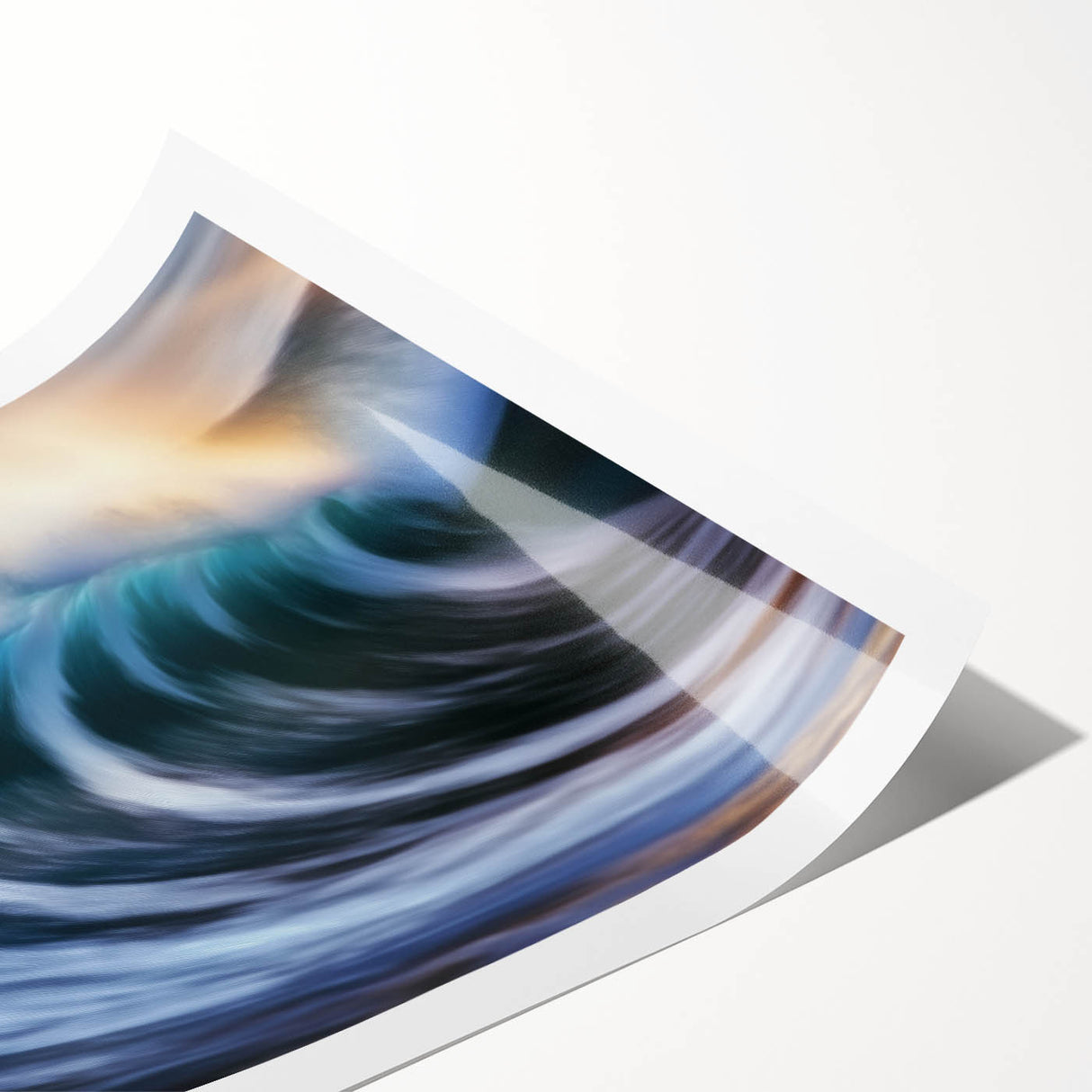 Crashing Wave Light – Dynamic Coastal Abstract Motion Wall Art