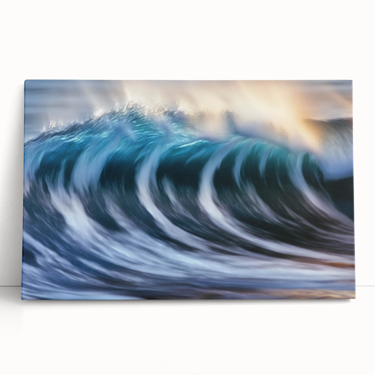 Crashing Wave Light – Dynamic Coastal Abstract Motion Wall Art