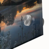 Close-up view of a stunning acrylic glass landscape featuring a majestic castle surrounded by lush greenery, showcasing vibrant colors and intricate details, perfect for home decor.