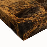 Close-up of a stretched canvas artwork depicting a vibrant landscape with intricate cave formations, showcasing rich colors and detailed textures, perfect for modern home decor.