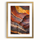 Elegant gold-framed landscape artwork showcasing majestic cliffs with a mat border, perfect for home decor. Ideal for enhancing modern interiors and creating a serene atmosphere.