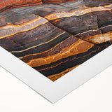 Stunning rolled canvas artwork depicting a vibrant landscape with dramatic cliffs and lush greenery, perfect for enhancing home decor, packaged securely in a cardboard tube.